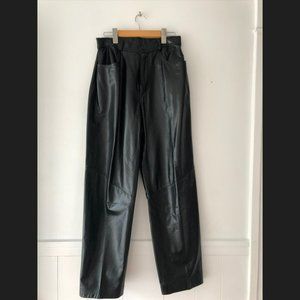 Black leather trousers